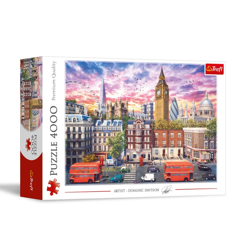 Trefl Walking Around London 4000 Piece Jigsaw Puzzle Red 54x38 Print DIY Great Britain England Creative Fun Classic Puzzle for Adults and Children from 14 Years Old - Image 2