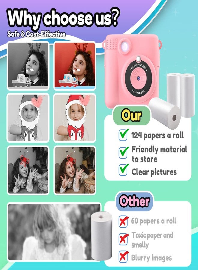 ESOXOFFORE Printer Paper,6 Rolls for Kids Instant Print Camera,HD Printing Thermal Print Paper (6 Rolls) - Image 5