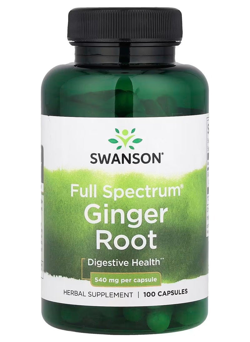 Swanson, Full Spectrum® Ginger Root, 540 mg, 100 Capsules