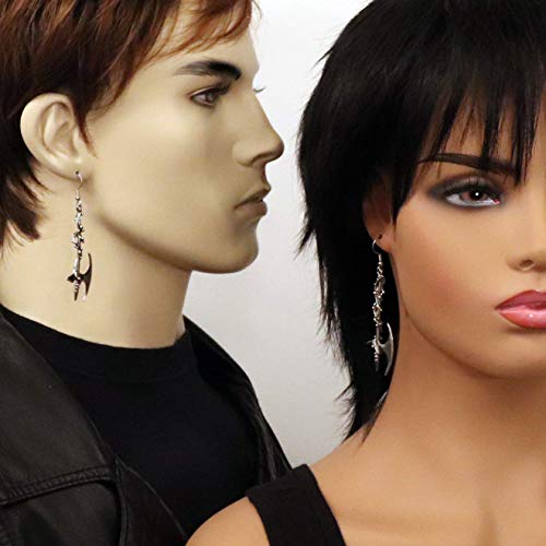 Real Metal Gothic Vine Wrapped Executioner's Axe Medieval Renaissance Dangle Earrings - Image 2