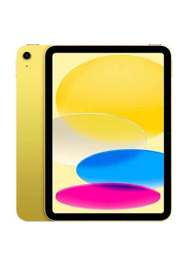 ابل  iPad 2022 (الجيل العاشر) مقاس 10.9 بوصة باللون الأصفر وسعة 256 جيجابايت يدعم تقنية 5G - الإصدار العالمي - Image 1