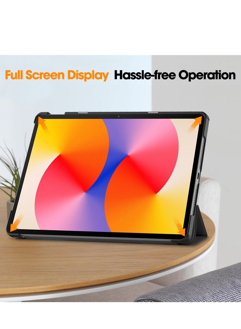 Case For Huawei MatePad SE 11" 2024 Multi-Viewing Angles All New PU Leather Smart Cover with Auto Sleep Wake Feature Slim Flip Shell Case for Huawei MatePad SE 11 (Black) - Image 4