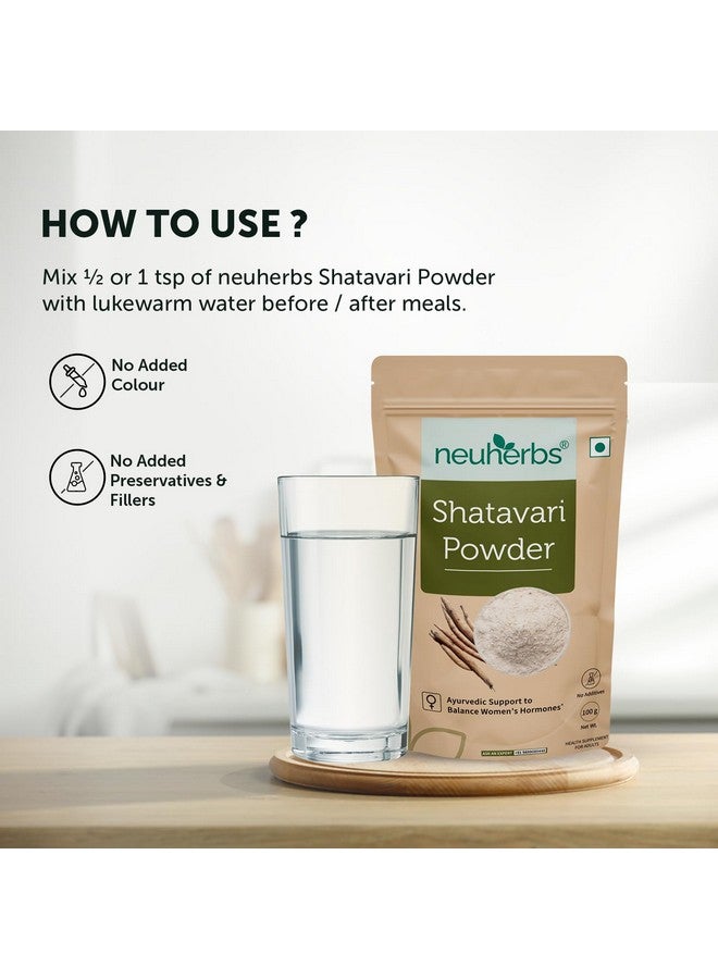 Neuherbs Shatavari Powder | Ayurvedic Support To Balance Women's Hormones | Herbal Supplement | Good For Healthy Digestion & Reproductive System - 100g - Image 5