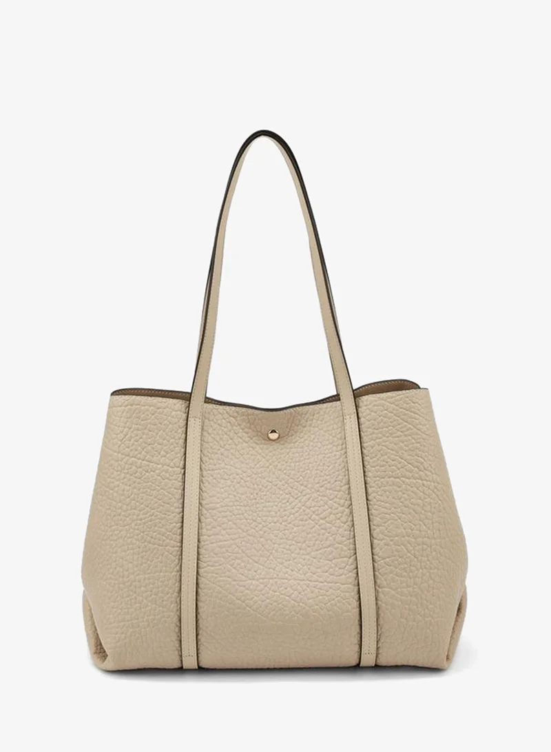 Celeste IVORY Textured Tote Bag With Pouch for Women | Best Price UAE