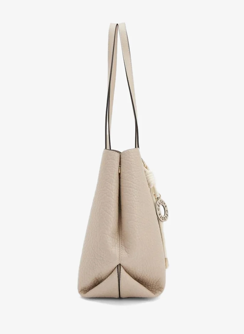 Celeste IVORY Textured Tote Bag With Pouch for Women | Best Price UAE