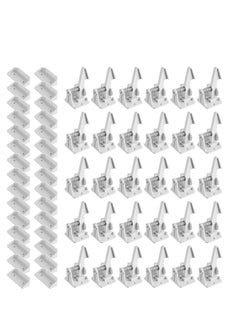Excefore Cabinet Locks Child Safety Latches, 30Pcs Invisible Child Proof Cabinet Locks with Screws Child Proof Cabinet Latches Locks Self Adhesive Drawer Lock for Kids Home Kitchen Furniture Latch Door (White)  - Image 1