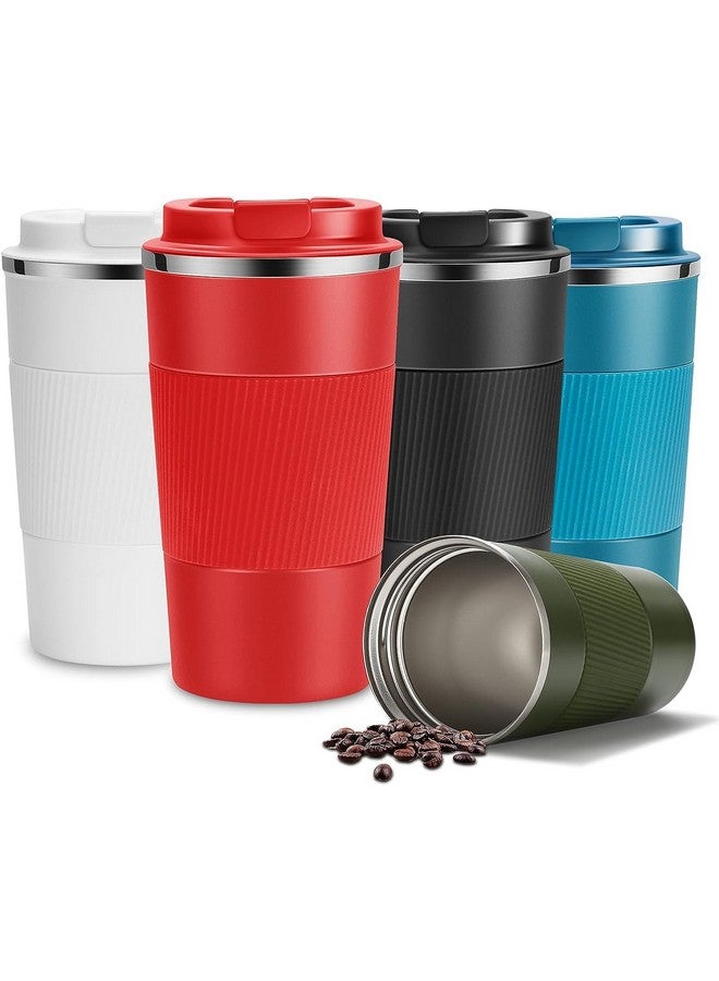 The Venti Travel Mug,Insulated Coffee Cup With Leakproof Lid,Vacuum Insulation Stainless Steel Reusable For Hot Cold Coffee, Water And Tea, Thermal Mug With Non-Slip Protective Cover, 510Ml (Black) - Image 2