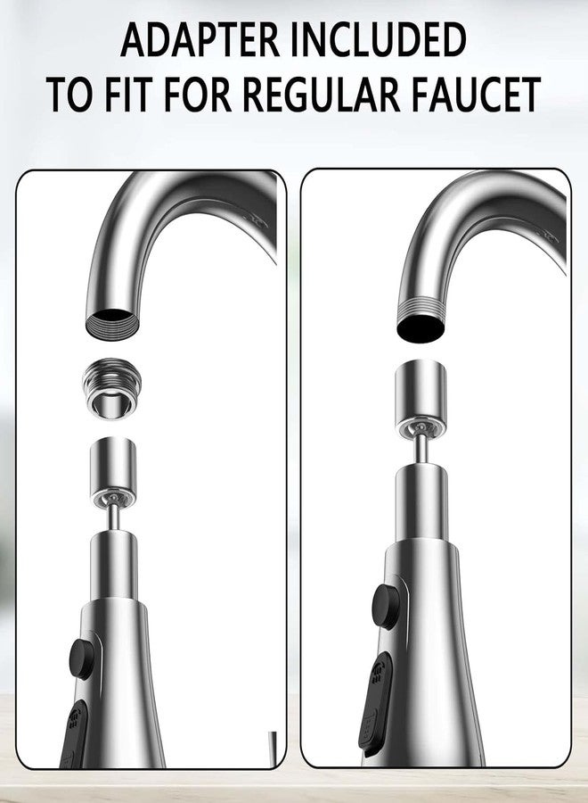 XBEY Tap Extender for Kitchen Sink, Flexible with Tap Extension for Convenient Use Kitchen Faucet 3-Function Pull Down Sink Sprayer Attachment for Faucet (1) - Image 4
