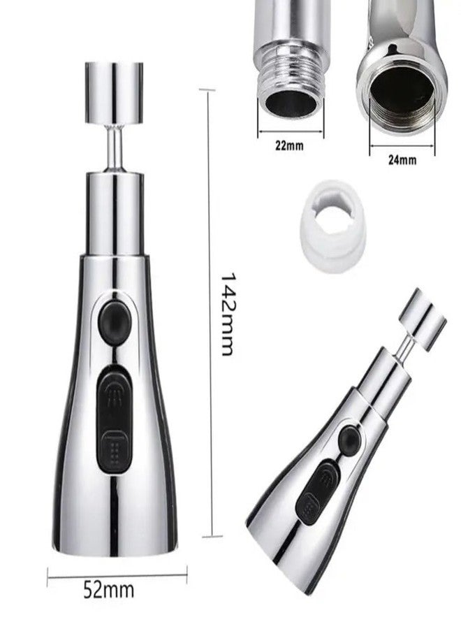 XBEY Tap Extender for Kitchen Sink, Flexible with Tap Extension for Convenient Use Kitchen Faucet 3-Function Pull Down Sink Sprayer Attachment for Faucet (1) - Image 3