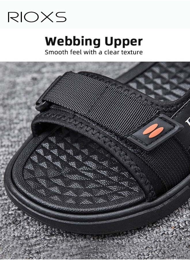 RIOXS Flat Sandals For Men, Casual Open Toe Sandal, Men's Breathable Non-Slip Beach Sandals, Mens Sport Sandals With Back-Strap, Outdoor Sandals For Men, Non-slip Lightweight Walking Hiking Sandals, Flat Sandals Shoes  - Image 4