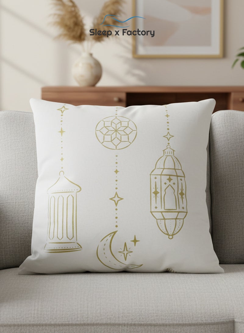 Sleep x Factory Ramadan Decorative Cushion – 45x45 cm – Microfiber Filled Pillow - Image 1
