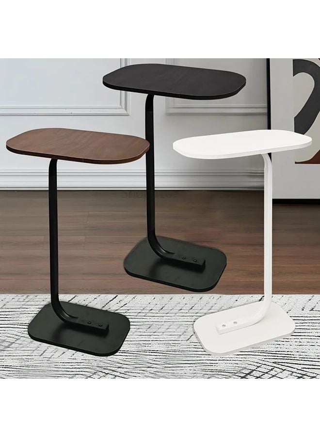 طاولة جانبية سوداء للكنبة توفير للمساحة سهلة التركيب تصميم مدمج للغرفة المعيشة وغرفة النوم - Image 2