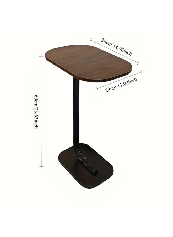 طاولة جانبية سوداء للكنبة توفير للمساحة سهلة التركيب تصميم مدمج للغرفة المعيشة وغرفة النوم - Image 4