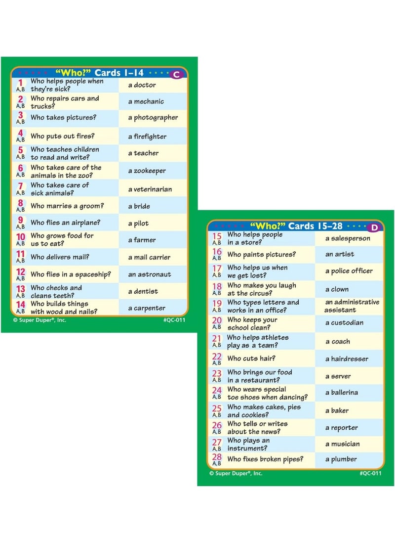 Super Duper Publications - Super Duper Publications | Ask and Answer WH Question Five Fun Decks Bundle | Communication and Language Skills Flash Cards | Educational Resource for Children - Image 1