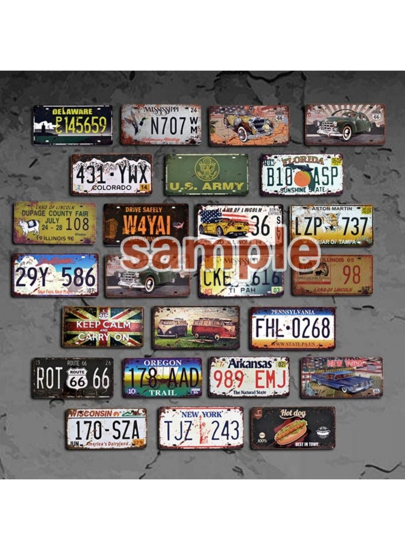 FFD Metal Wall Plate Tin Sign Metal Poster Painted Modern Design Car Plate Tin Metal Wall Art Signs Cafe Thick Tinplate Wall Decoration Retro Decor - Image 4