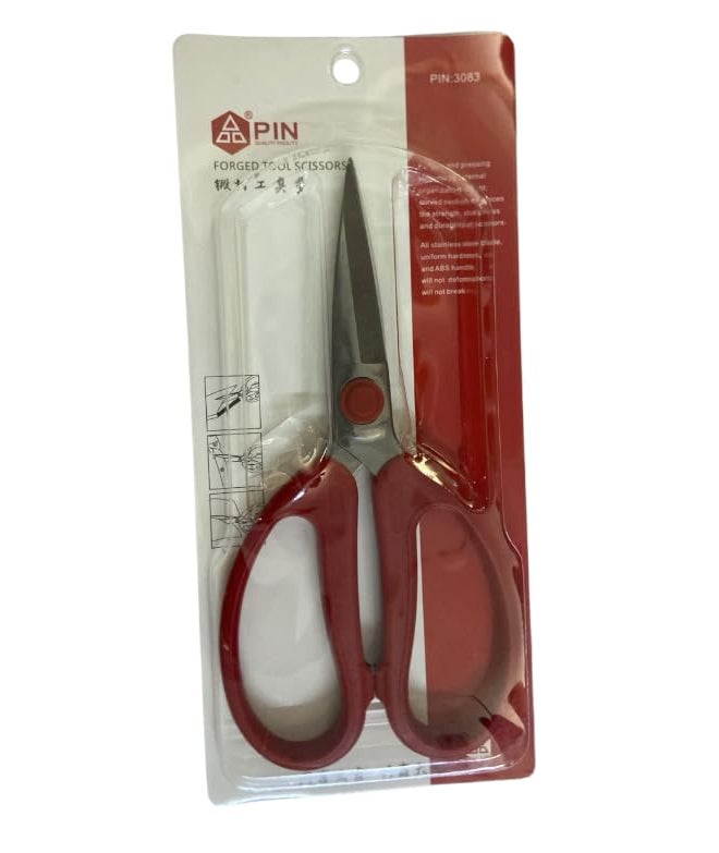 PIN tesoura 3083 Heavy Duty Forged Scissors – Multipurpose Stainless Steel Industrial Shears for Fabric, Plastic, Cardboard, Wire – Craft, Tailor, Utility Use – 8 Inch Comfort Grip - Image 3