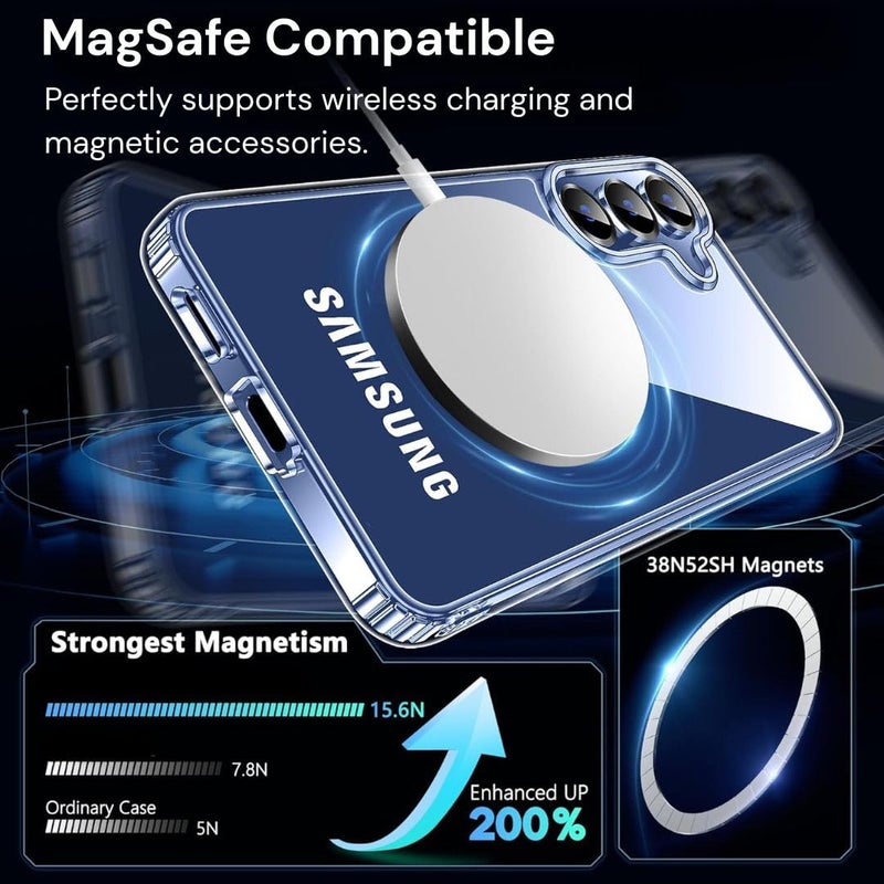 ShieldTech Back Cover Case + Tempered Glass for Samsung Galaxy S25 5G | Mag-Safe Compatible | Transparent Mobile Phone Back Cover Case for Samsung Galaxy S 25 | Samsung S 25 5G TPU Transparent Case - Image 5