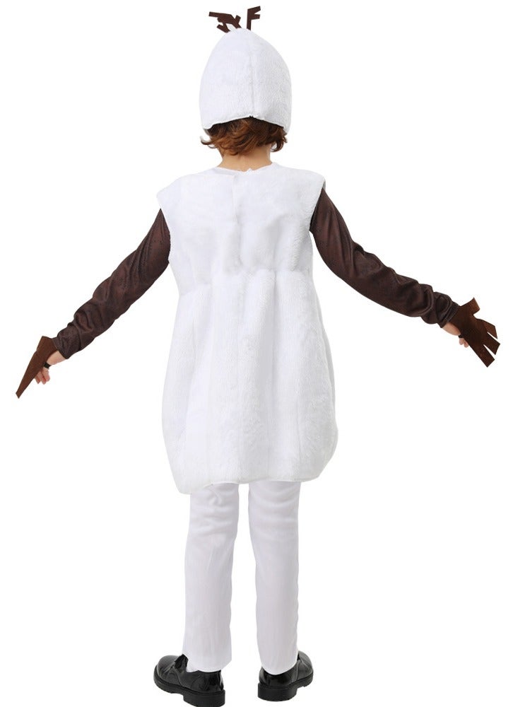 JAYATO M-sized Frozen Olaf Kid's Costume for Cosp,Kids Snowman Costume Outfit with Hood – Winter Cartoon Character Fancy Dress for Boys & Girls Party Halloween Christmas Costume - Image 3