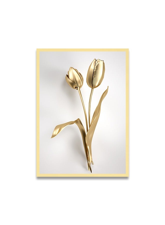 Marktna Canvas Wall Art For Wall Decoration Modern Design With A Hollow Golden Frame, Size 120x80cm One Piece - Image 2