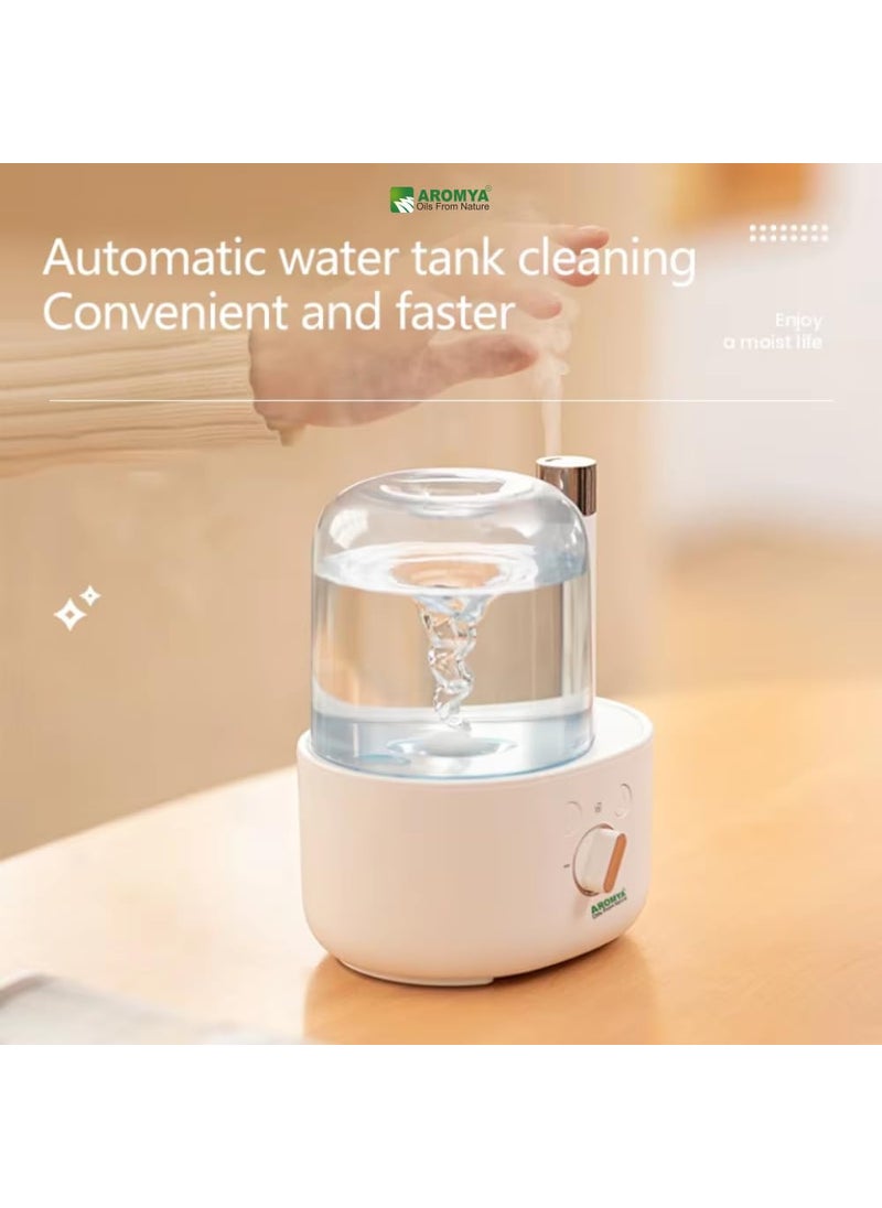 Aromya - oils from nature Aromya Oils from nature Water Spout Humidifier with 1 Litre Capacity Ultrasonic Aromatherapy Essential Oil Diffuser Perfect for Home Decor White  - Image 4