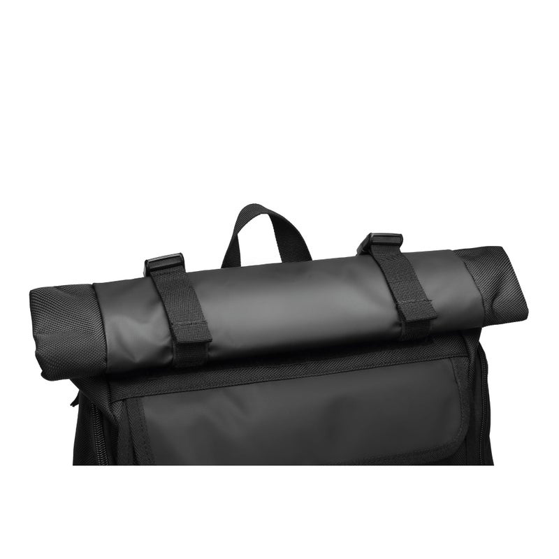 OZUKO حقيبة مدرسية للسفر والعمل والمدرسة مع حافظة لابتوب بحجم 15.6 بوصة مقاومة للماء خفيفة الوزن بسعة كبيرة مع ظهر مبطن، أسود، 8020 - Image 4