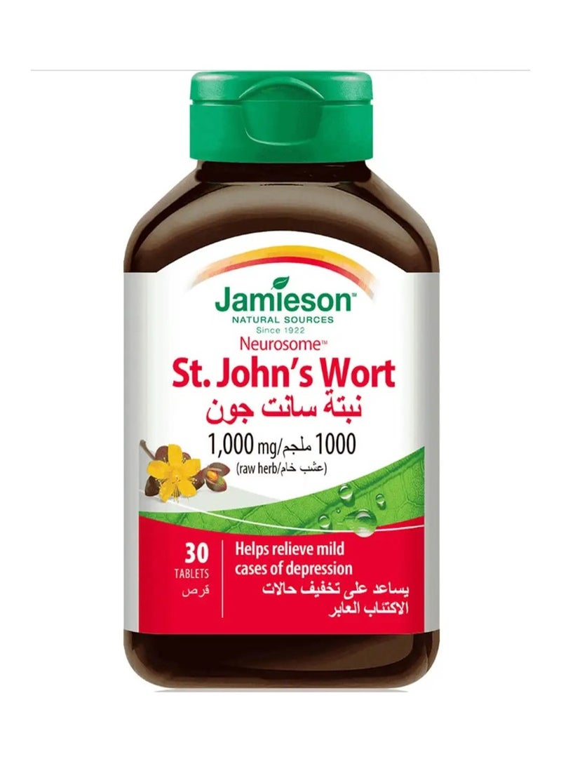 Jamieson St. John's Wort 1000 mg 30 Tablets - Image 1