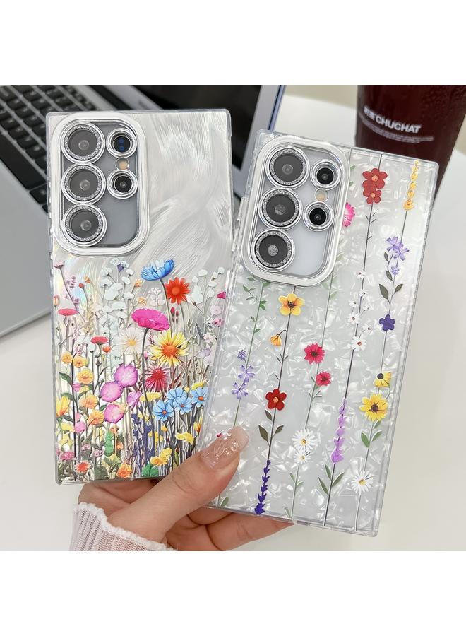 erorex Case For Samsung Galaxy S24+ 5G Electroplating Flower Texture TPU Phone Case - Image 2