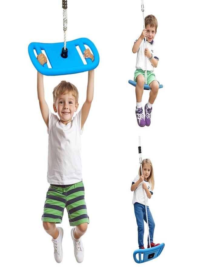 nets Tribe Tree Swing for Kids - 3 -in-1 Multi-Functional Swing Single Disc Seat and Climbing Rope Set - Treehouse and Outdoor Playground Accessories - Image 1