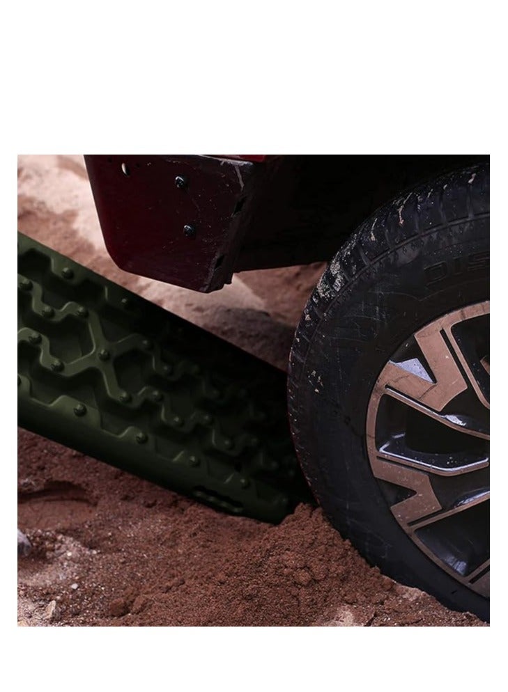 رويال بولار مسارات جر استرداد 10 طن لطين الطرق الوعرة والرمال والإطارات الثلجية ومسار جر المركبات وحصائر الجر (أسود) - Image 5