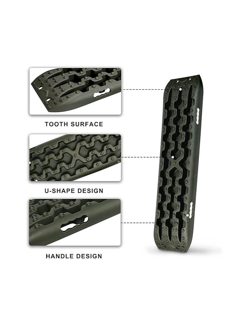 رويال بولار مسارات جر استرداد 10 طن لطين الطرق الوعرة والرمال والإطارات الثلجية ومسار جر المركبات وحصائر الجر (أسود) - Image 3