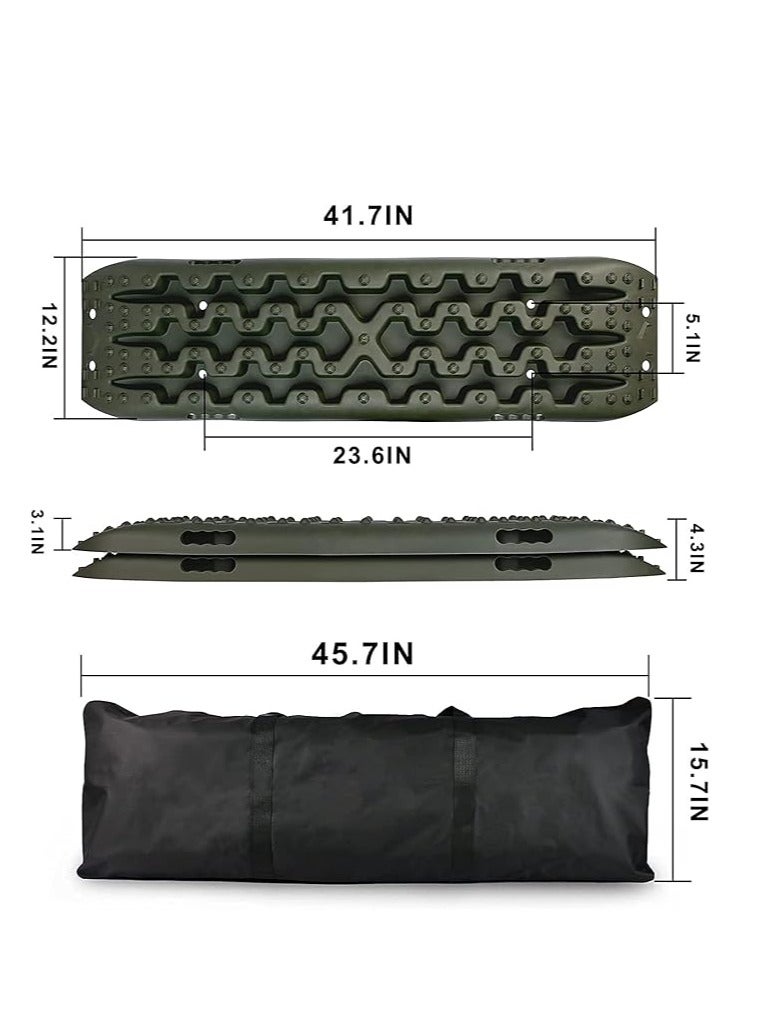 رويال بولار مسارات جر استرداد 10 طن لطين الطرق الوعرة والرمال والإطارات الثلجية ومسار جر المركبات وحصائر الجر (أسود) - Image 4