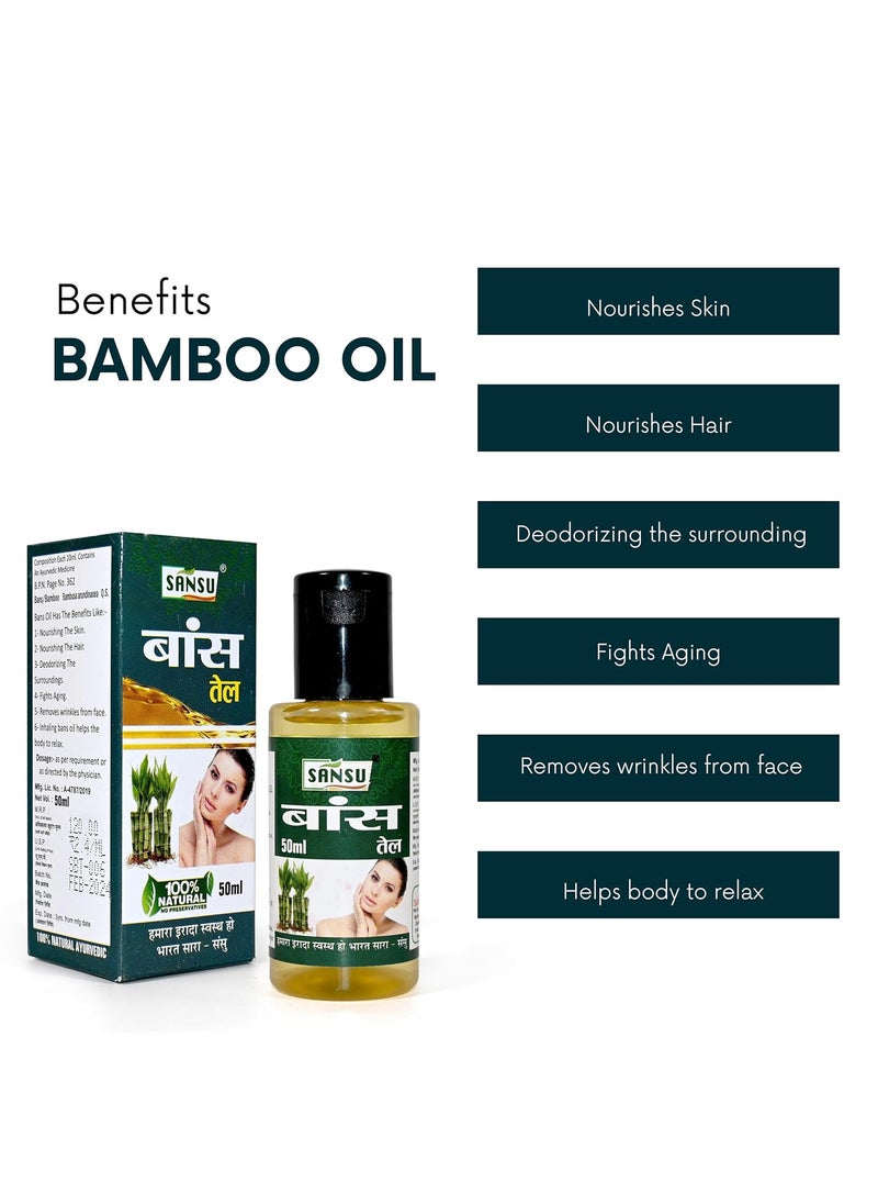 SANSU Sansu Bans Ka Tel 50ml Pack of 6 Natural Pure  - Image 2