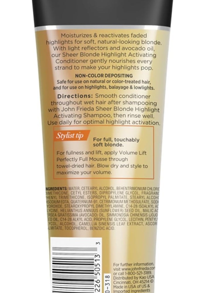 John Frieda Sheer Blonde Highlight Activating Brightening Conditioner for Lighter Blondes, 8.45 Ounce (Pack of 2) - Image 2