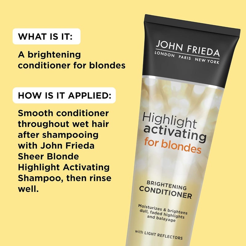 John Frieda Sheer Blonde Highlight Activating Brightening Conditioner for Lighter Blondes, 8.45 Ounce (Pack of 2) - Image 3