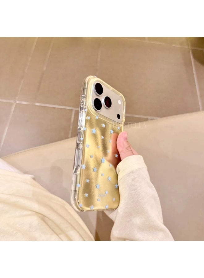 كفر iPhone 17 Pro، كفر هاتف لامع بنقشة نجوم مع غطاء خلفي واقٍ، كفر خفيف مقاوم للصدمات مع حافة مرتفعة لحماية الكاميرا لهاتف Apple iPhone 17 Pro - Image 3