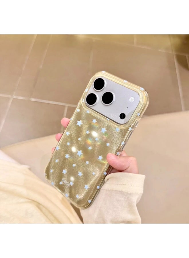 كفر iPhone 17 Pro، كفر هاتف لامع بنقشة نجوم مع غطاء خلفي واقٍ، كفر خفيف مقاوم للصدمات مع حافة مرتفعة لحماية الكاميرا لهاتف Apple iPhone 17 Pro - Image 2