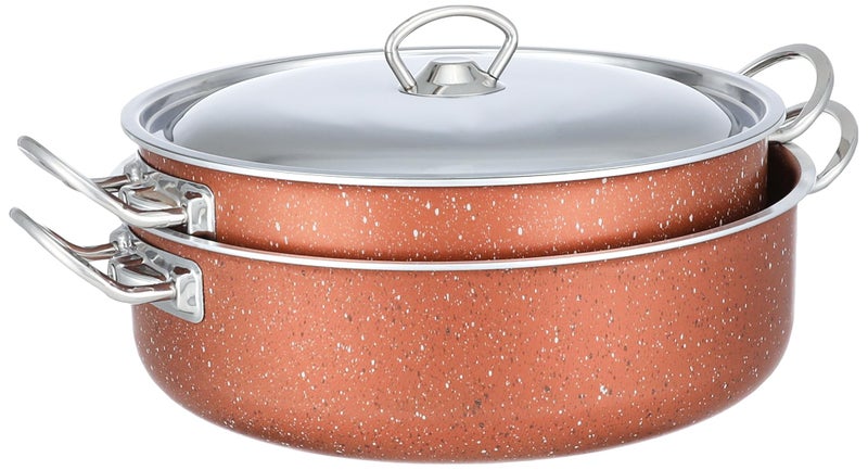 Lazord Granite Pro Sauté Pans Set - 4 Pieces - Size 26, 28 Cm - Copper - Image 1