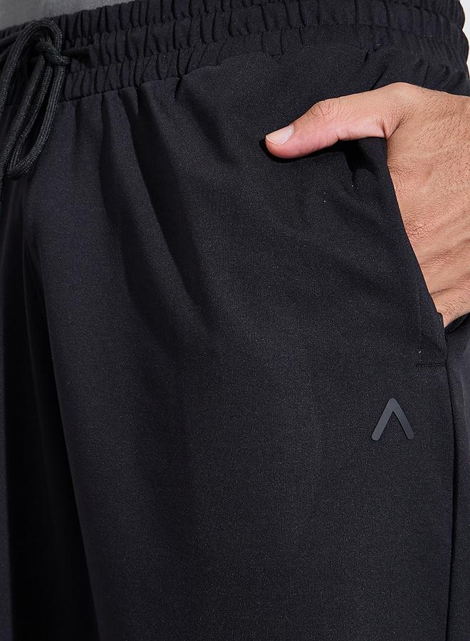 Styli Black Solid Performance Track Pants - Image 3