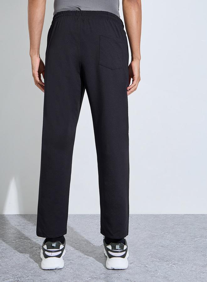 Styli Black Solid Performance Track Pants - Image 4