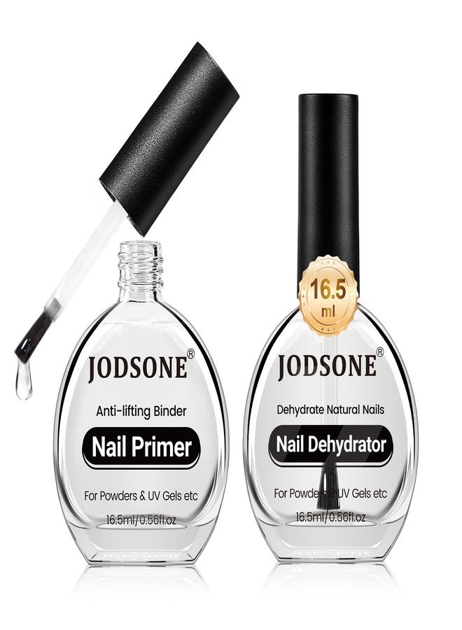 JODSONE 2Pcs 16.5ml Nail Dehydrate And Nail Primer For U V Gels Superior Bonding Professional Salons Set DIY Art Design Long Lasting Gift - Image 1
