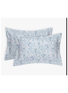 Nadra Collection Fiori Blu Egyptian Cotton Sateen Duvet cover Set  - Image 4