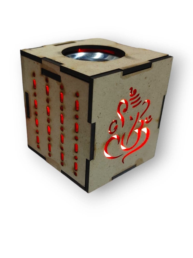 DRAMIQ® Beautiful Kapoor Dani/Aroma Diffuser Essential Oil Diffuser Made in India Electrical Camphor Diffuser Auto-Heating for Home Fragrance (RED) - Image 4