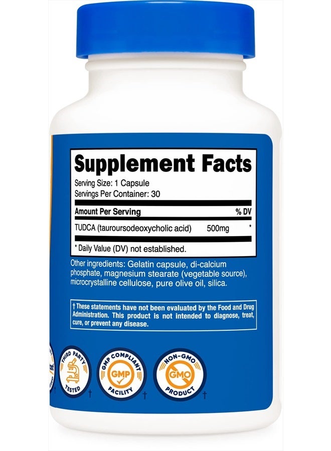 Nutricost نيوتريكوست تودكا 500 مجم، 30 كبسولة (حمض توروسوديوكسيكوليك)  - Image 4