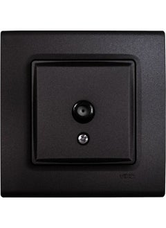 Viko Linnera Life Series Night Black Satellite Socket with F Collector Frameless 