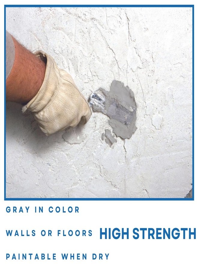 Akona Pre-Mixed Concrete and Stucco Patch - Patching Material for Exterior and Interior Use, Repair Walls, Floors, Holes, Cracks, and More, Gray Paste, Ready to Use (1 Quart, 1) - Image 4
