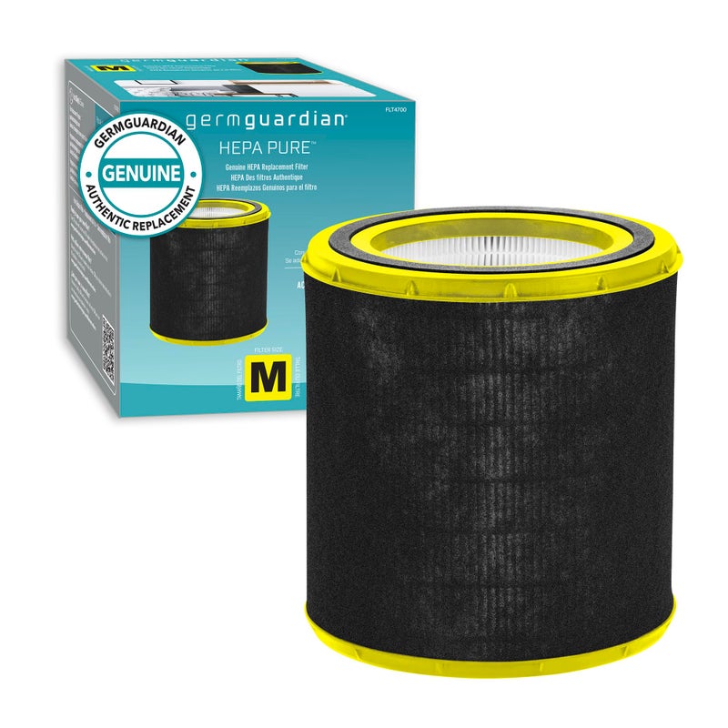 GermGuardian Filter M HEPA Pure Genuine Air Purifier Replacement Filter Removes 9997 of Pollutants Wildfire Smoke Odors Pet Dander Mold Spores for Models AC4700 AC4711 and AC4625 FLT4700