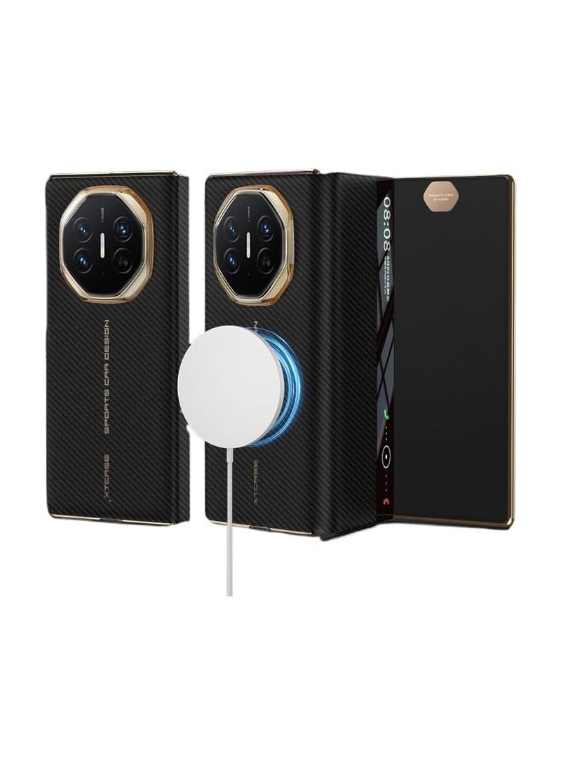 general The leather magnetic case is compatible with Huawei Mate XT Ultimate, and the smart flip window all-inclusive protective case supports wireless charging - Image 1