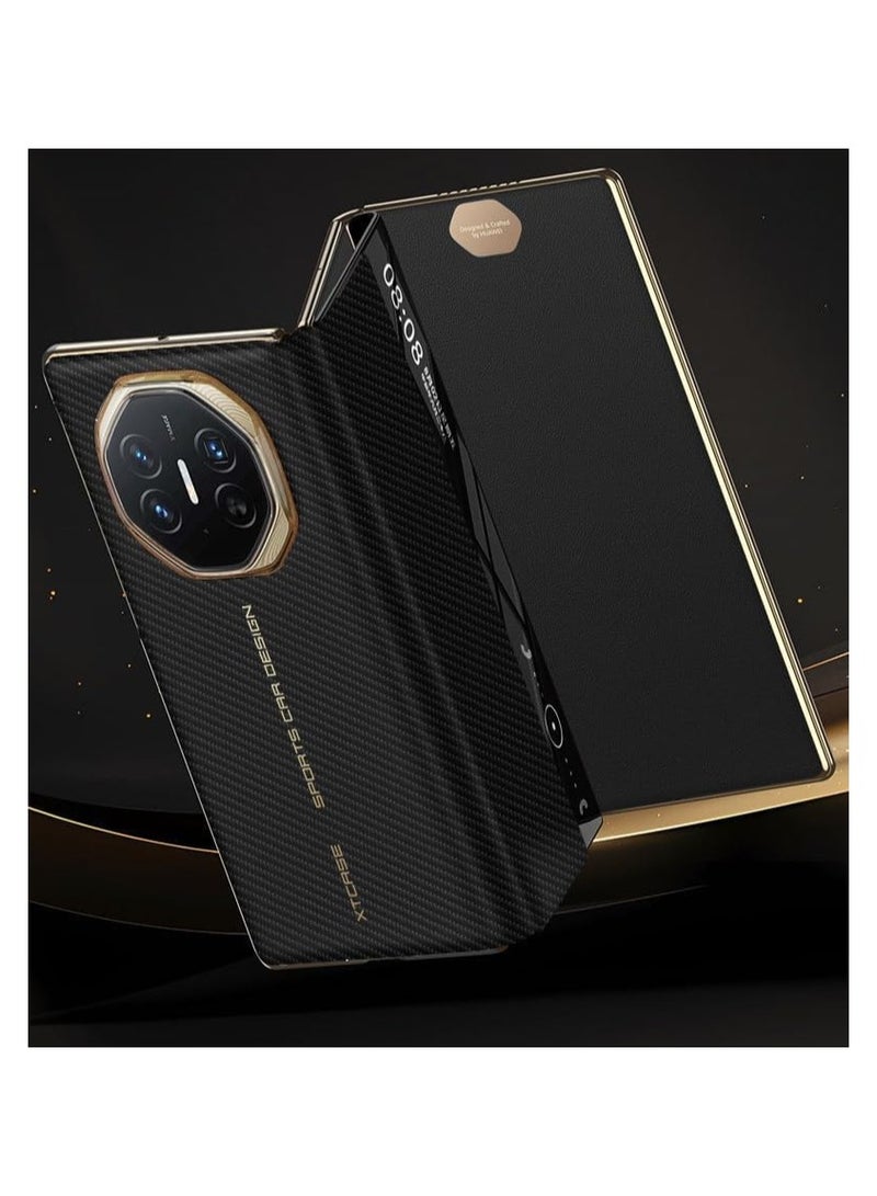 general The leather magnetic case is compatible with Huawei Mate XT Ultimate, and the smart flip window all-inclusive protective case supports wireless charging - Image 3