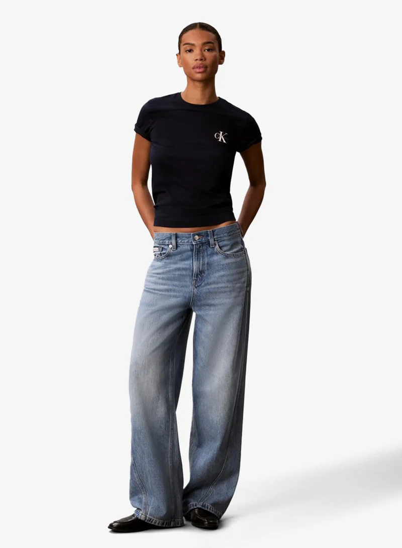 Calvin Klein Jeans  2 Pack Cotton Monogram T-shirts for Women | Best Price UAE