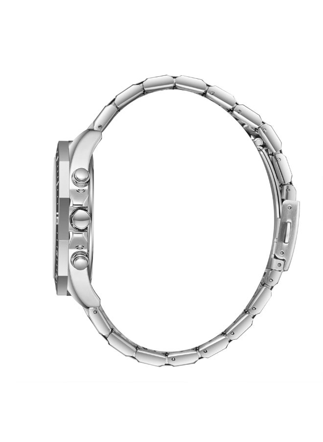 Lee Cooper Men's Watch, Multi Function Display and Metal Strap - LC08021.350, Silver
